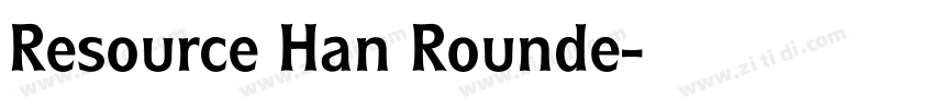 Resource Han Rounde字体转换